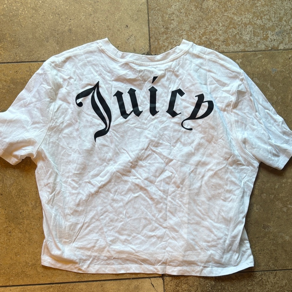 Juicy Couture White Top with Black Label